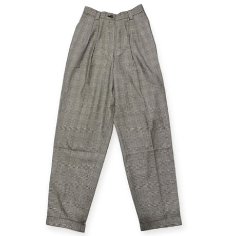[USED]   グレンチェックタックパンツ