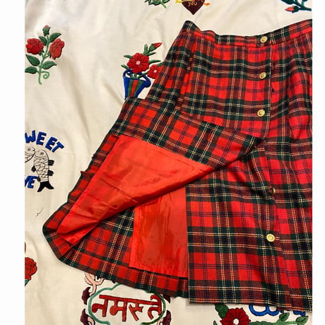 [USED]タータンチェックプリーツスカート