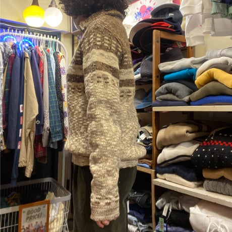 [USED] 霜降り ハーフZIP KNIT
