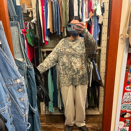 [USED] 袖プリ RealTree CAMO ロンTee