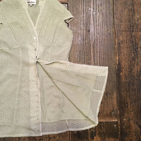 [USED] ミントグリーン！小花柄ワンピース