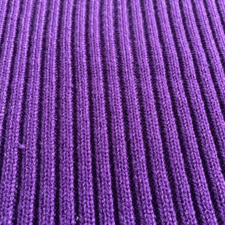 [USED] パープル💜リブニット