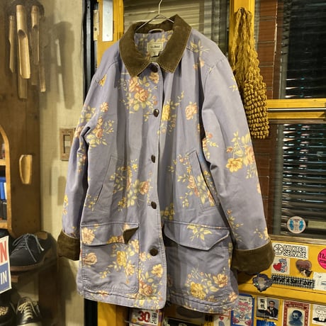 [USED] L.L.Bean 花柄ハーフコート💐