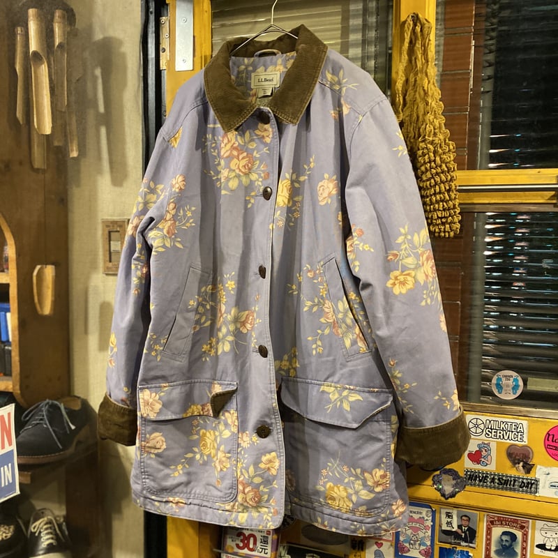 LLBean エルエルビーン　花柄　ジャケット L.L.Bean flower pattern cotton hunting jkt ・ size 肩幅49cm
