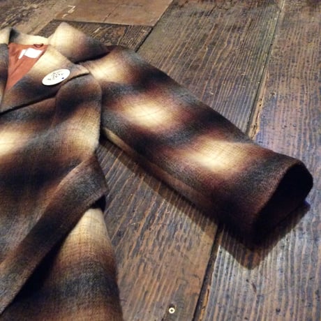 [USED] 渋めBROWNチェック柄 COAT