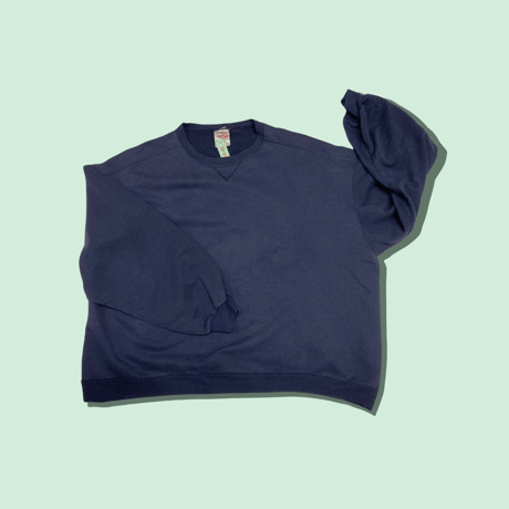 [USED]  90's JERZEES PREMIUM FIT NAVY SWEAT