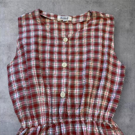 [USED] シアサッカー CHECK ワンピ