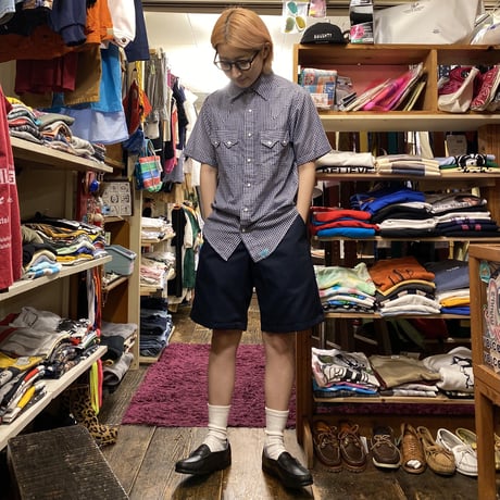 [USED] "Rockmount" ギンガムチェックウエスタンSHIRT！(NAVY)