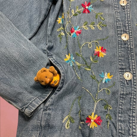 [USED] DENIM × お花の刺繍 JKT