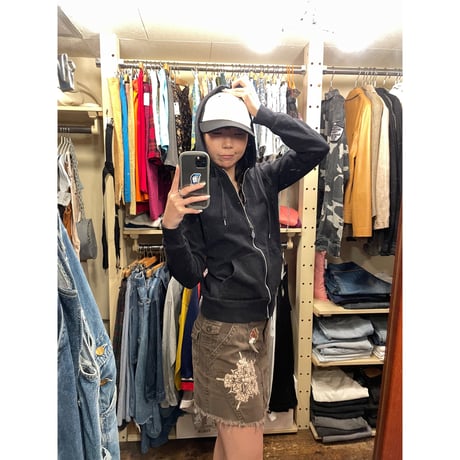 [USED] ワッペン付♡カットオフスカート