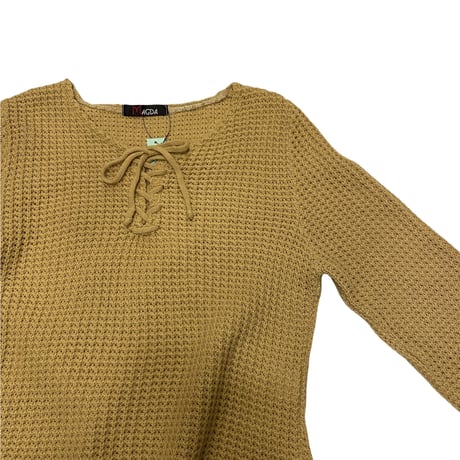 [USED] イイ色♡レースアップKNIT