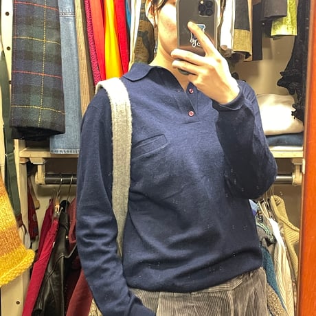 [USED] NAVY カラー の ニットポロ