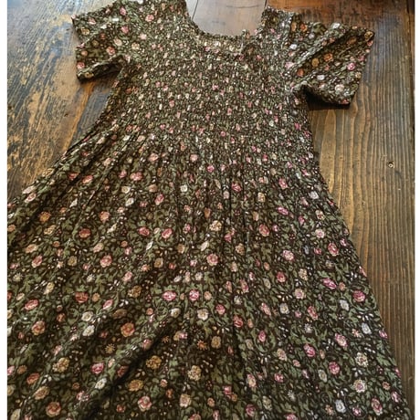 [USED] 小花柄 レーヨンワンピース