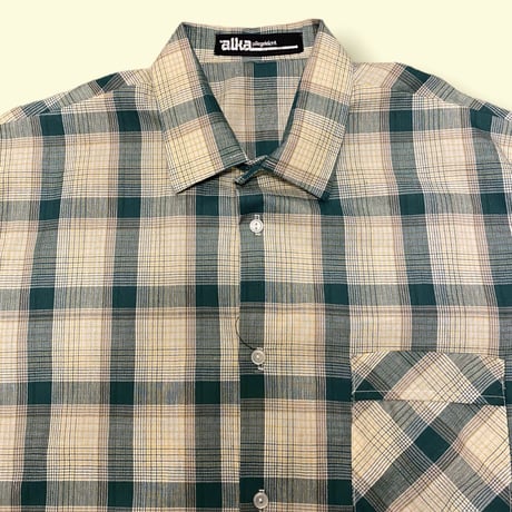 [USED] Euro Green Check S/Sシャツ