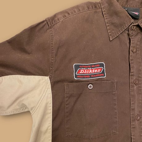 [USED] Dickies US WORK SHIRTS  [BROWN]