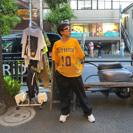 [USED] OLD RUSSELL MESH FOOTBALL  tee