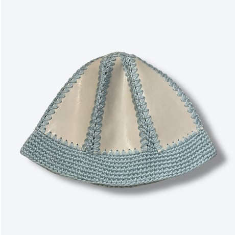 [USED] crochet×leather バケットHAT