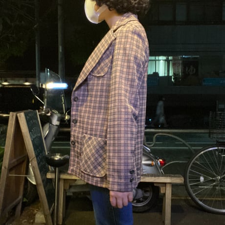 [USED]  70's チェック テーラードJKT
