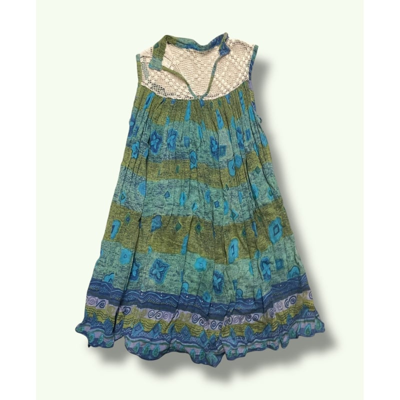 最終価格～新品♥︎♥︎モユル 萠♥︎♥︎ガーゼ素材アート柄ワンピース 2024夏 新品♥︎♥︎モユル もゆる 萠♥︎♥︎ガーゼ素材アート柄