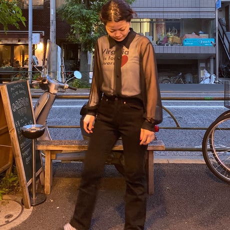 [USED] BLACKシースルー シャツ