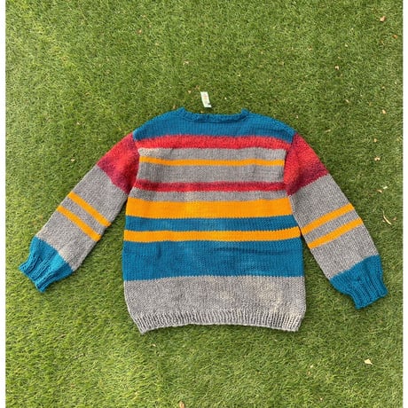 [USED] マルチボーダーニット❤️💙💛