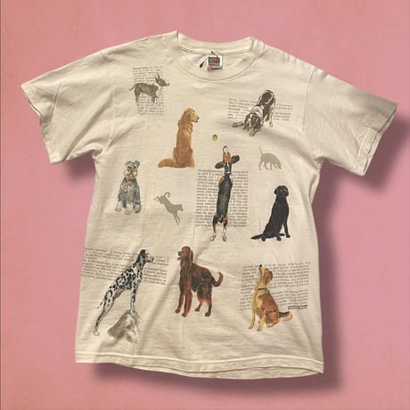 [USED]1999年 総柄 いっぱい わんこ Tee
