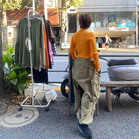 [USED]オレンジ🧡 リブトップス