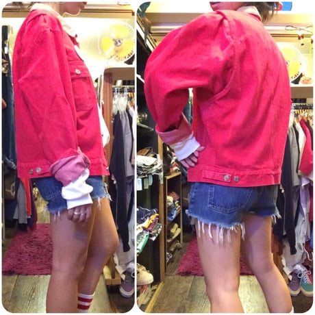 [USED] 90's  Ralph Lauren DENIM JKT RED!!!!