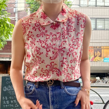 [DEADSTOCK] LINEN ノースリーブシャツ