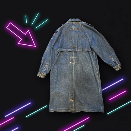 [USED] 80's DENIM トレンチコート