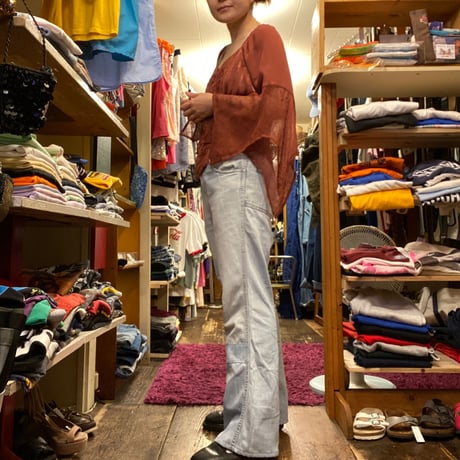 [USED]  INDIANレーヨンTOPS