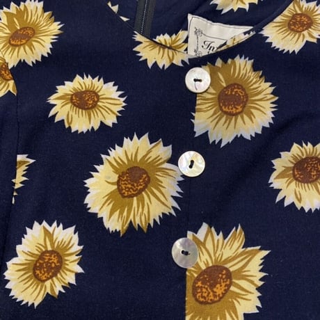 [USED] OLD🌻ひまわり柄オールインワン