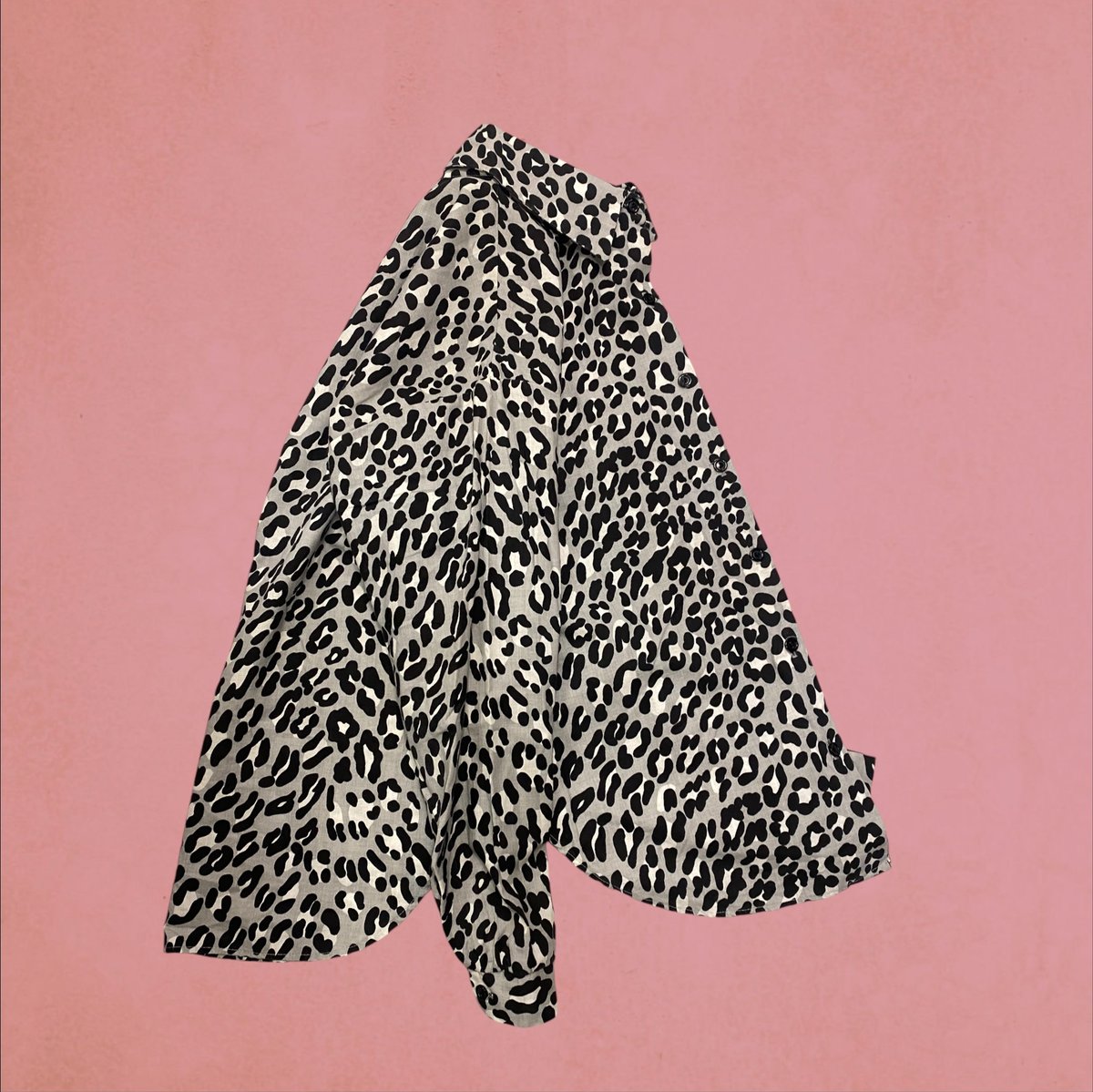 新品JUN&ROPE レオパード柄ジャガード 裾ドロストシャツL 2025 レオパ