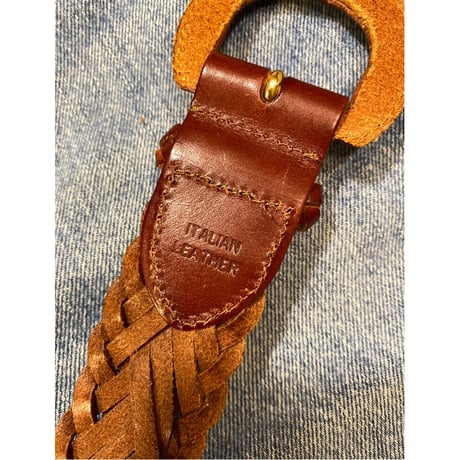 [USED]  レザー編みベルト