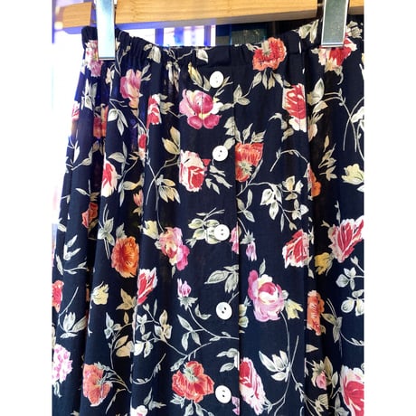 [USED] 花柄レーヨンLONG SKIRT