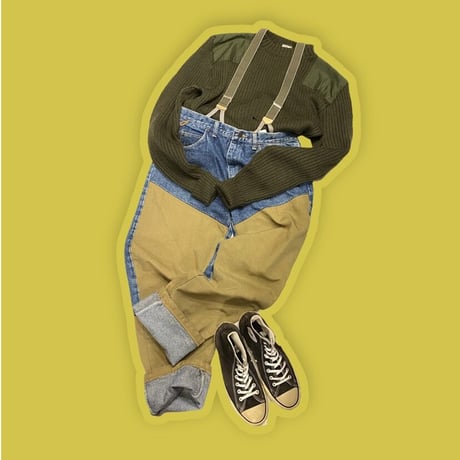[USED] wrangler ダブルニー DENIM PANTS！