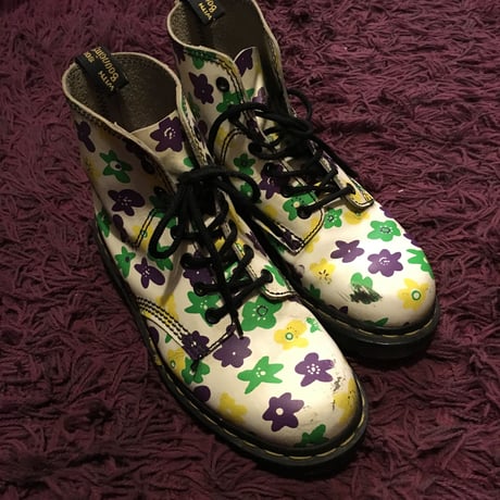 [USED] Dr.Martens  花柄 6HOLE  made in England!