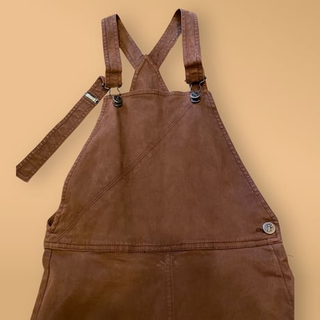 [USED]  GOOD SIZE♡ ストレッチ BROWN オーバーオール