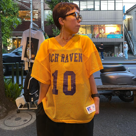 [USED] OLD RUSSELL MESH FOOTBALL  tee