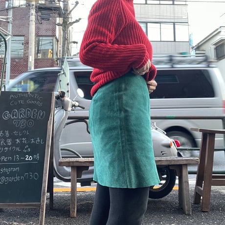[USED] ターコイズブルー🩵スエードスカート