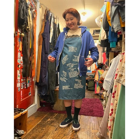 [USED] vintage レシピ付き DENIMエプロン