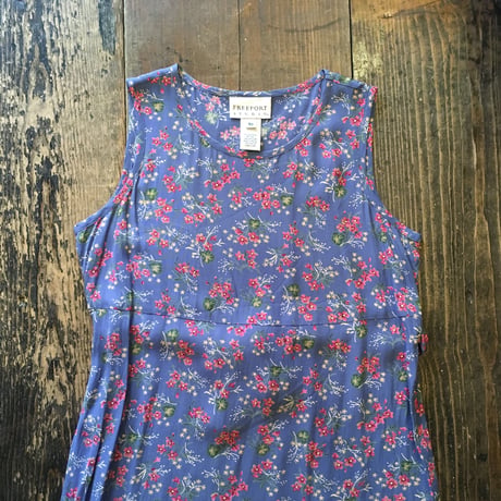 [USED]  花柄レーヨンワンピース
