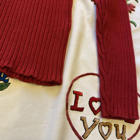 [USED] 真っ赤な COTTON  KNIT♡