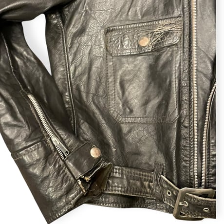 [USED] Hand Paint x "BORO" ライダース Leather JKT ♡🐺