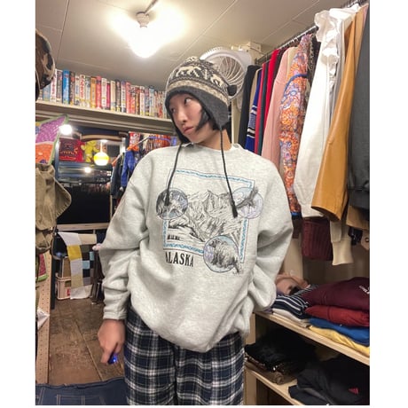 [USED] ALASKA プリントスウェット🐺❄️