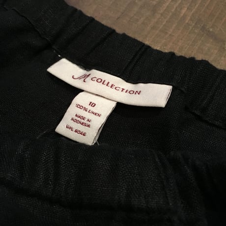 [USED] BLACK LINEN パンツ