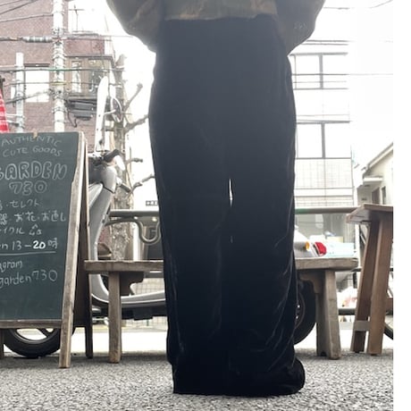 [USED] madein ITALY 🇮🇹 BLACK🖤 ベロア ワイドパンツ