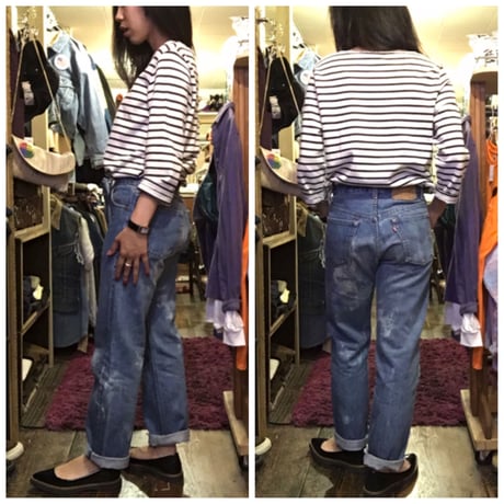 [USED] かわいい落書きペイント汚れの Levis 501