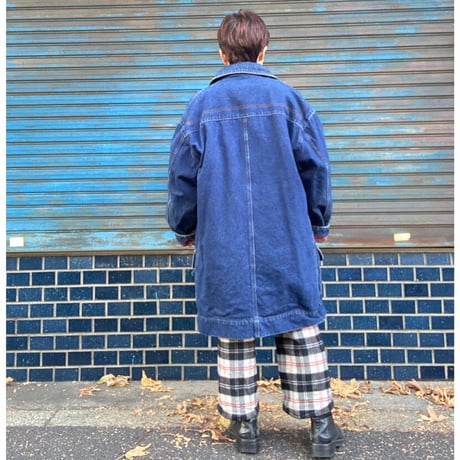 [USED] デニム地 BIGダッフルコート