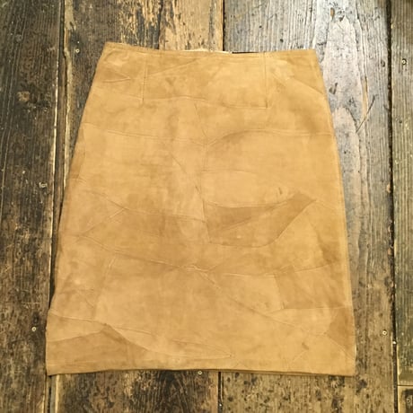 [USED] Real  Leather PACH WORK スカート